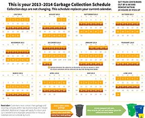 garbage collection schedule